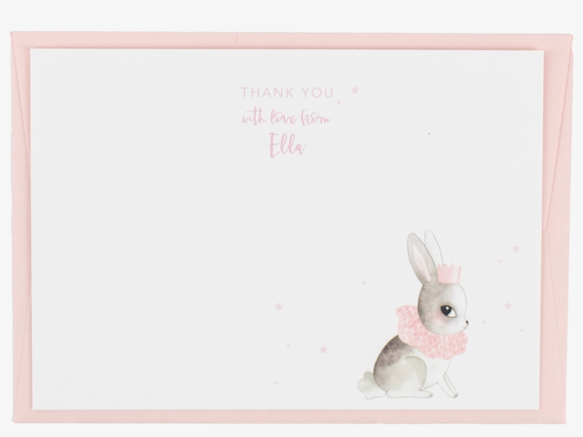 Personalised Belle Rabbit Thank You - Rabbit PNG Image | Transparent ...