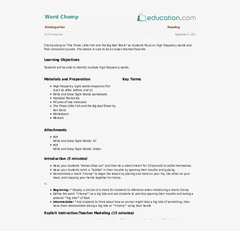 Related Learning Resources - Lesson Plan For Second Grade, transparent png download