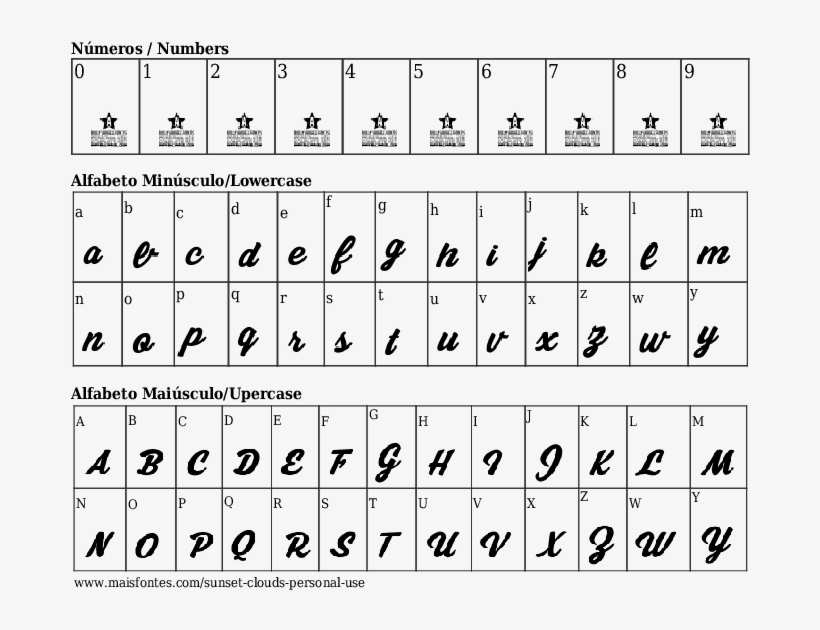 Font Details Sunset Clouds Personal Use - Italic Comic Sans, transparent png download