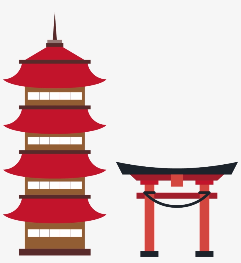 Japan Shinto Shrine Template Icon - Japanese Template Png, transparent png download