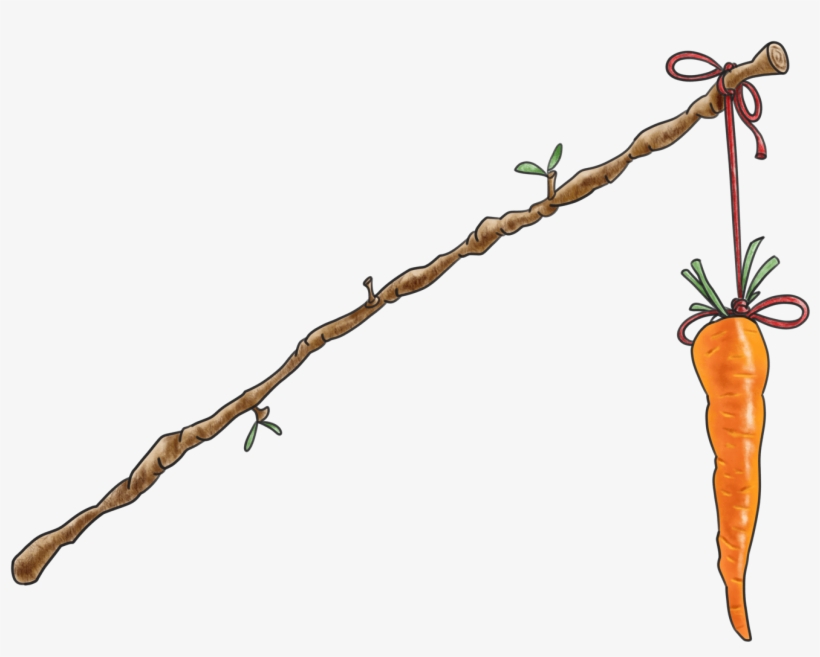 Carrot On Stick@2x - Palo Y La Zanahoria, transparent png download