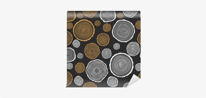 Tree Rings Seamless Vector Pattern Wall Mural • Pixers® - Passepartout Rasch Wallpaper / Wallcovering, transparent png download