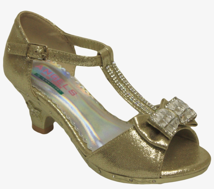 Girls Dressy Shoes Gold Metallic - Sandal, transparent png download