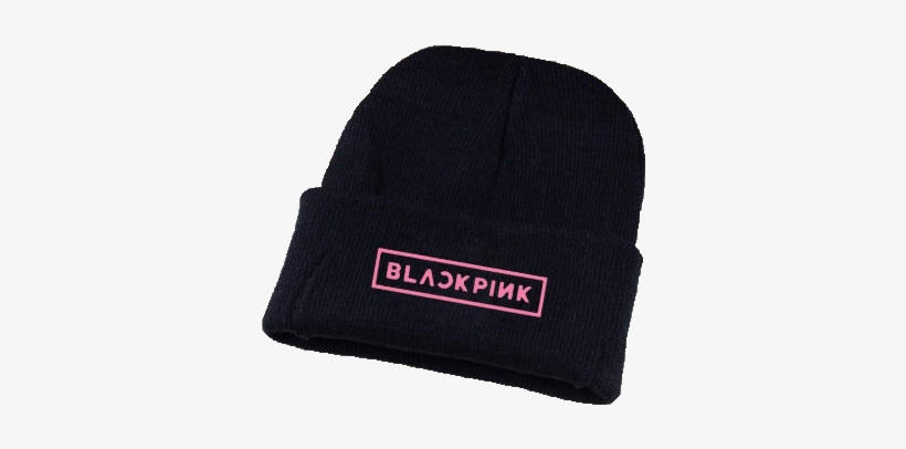 Black Pink Knitted Beanie - Blackpink Logo Studio Clutch Mit Reißverschluss, transparent png download