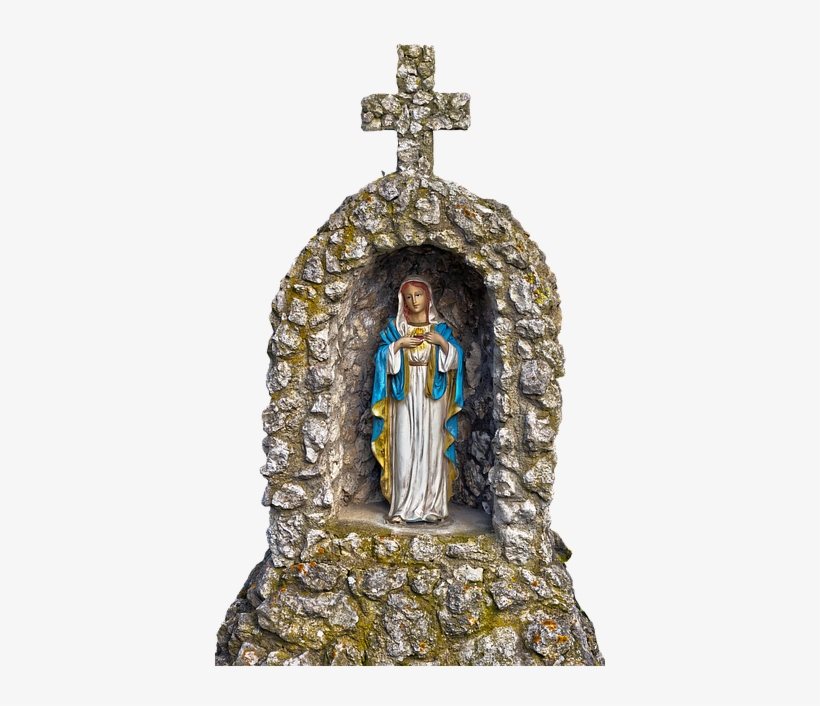 Grotto, Maria, Virgin Mary, Christian Art, Ceramic - Mary, transparent png download
