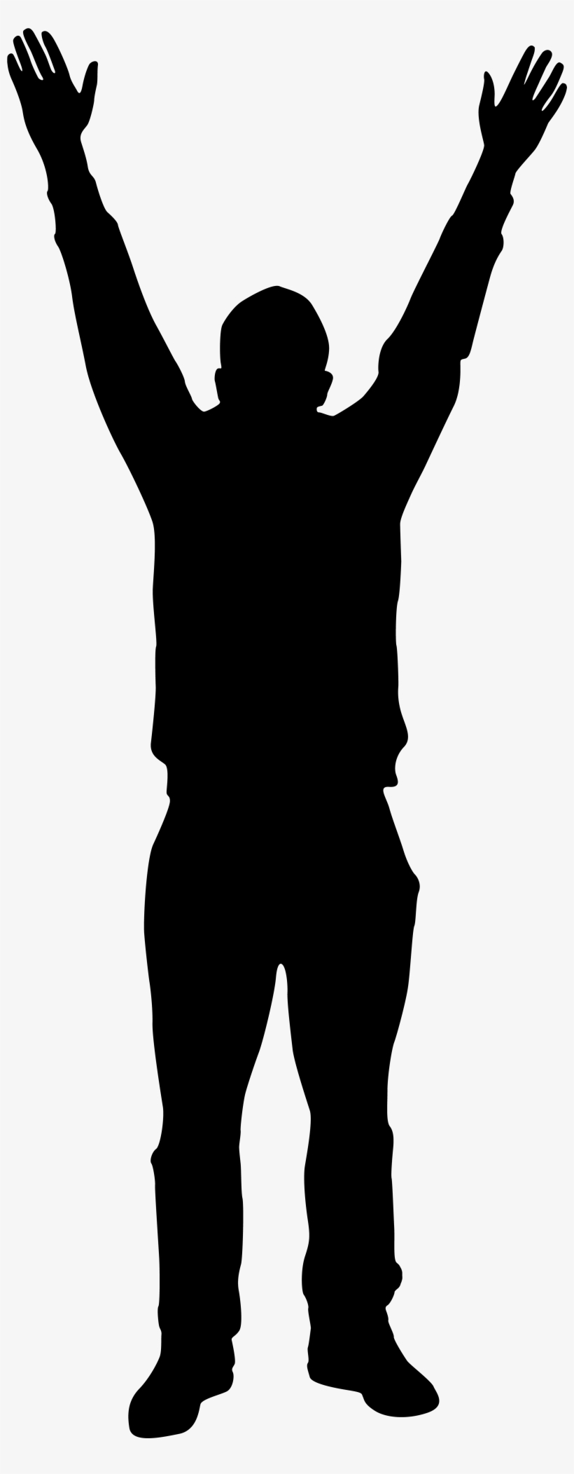 Man With Hands Up, transparent png download