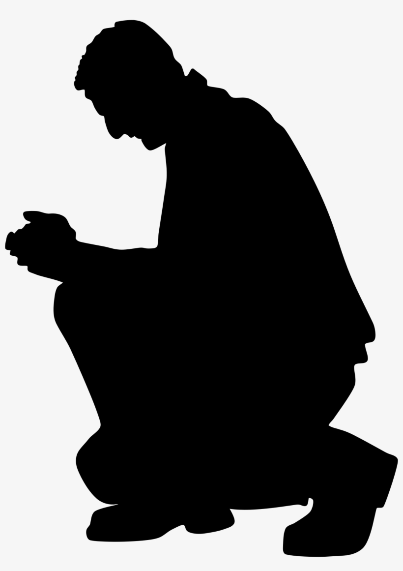 Medium Image - Praying Man Silhouette, transparent png download