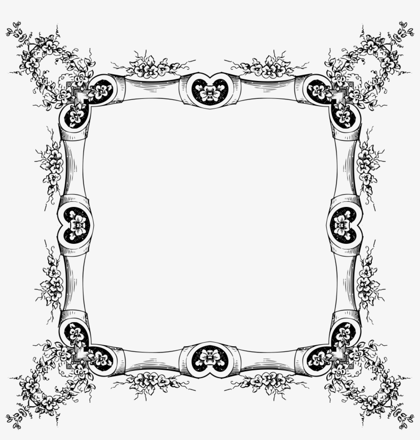 Vintage Floral Frame Png - Picture Frame, transparent png download