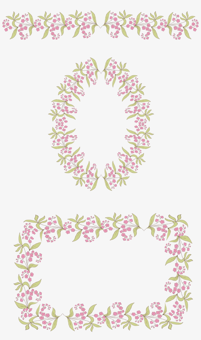 Free Stock Vector Vintage - Vintage Flower Frame Vector Png, transparent png download