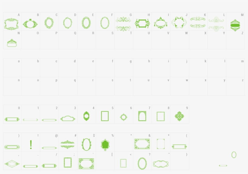 Font Vintage Frames 2 Preview - Number, transparent png download