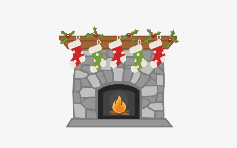 Banner Royalty Free Svg My Miss Kate Cuttables Pinterest - Christmas Fireplace Clipart, transparent png download