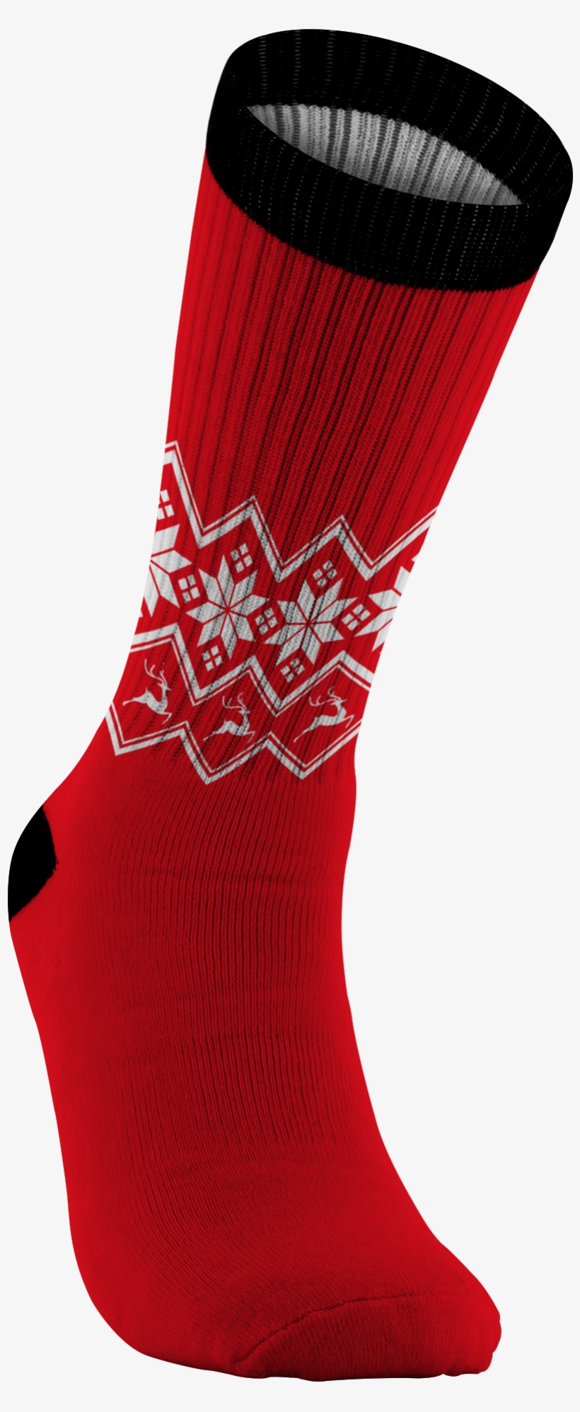 Red Christmas Socks - Sock, transparent png download