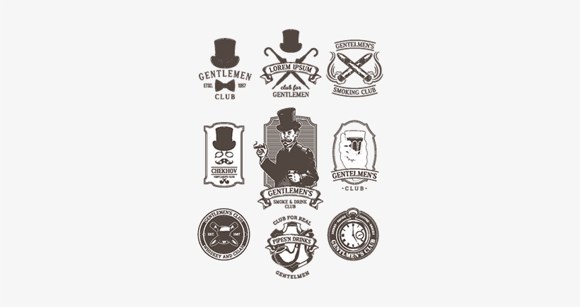 Set Of Vintage Gentleman Emblems, Labels - Emblem, transparent png download
