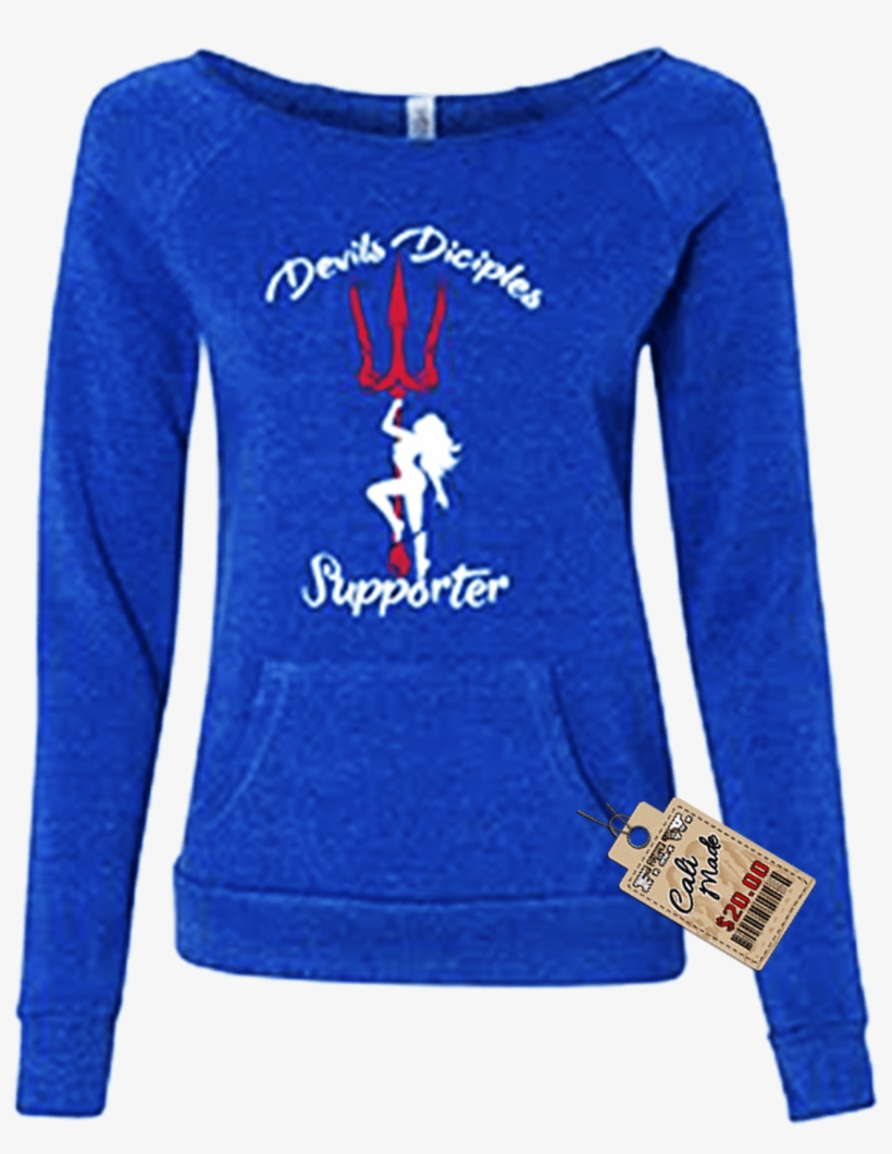 Pitchfork Ladies Wide Neck Supporter Sweat Shirt - Sweater, transparent png download