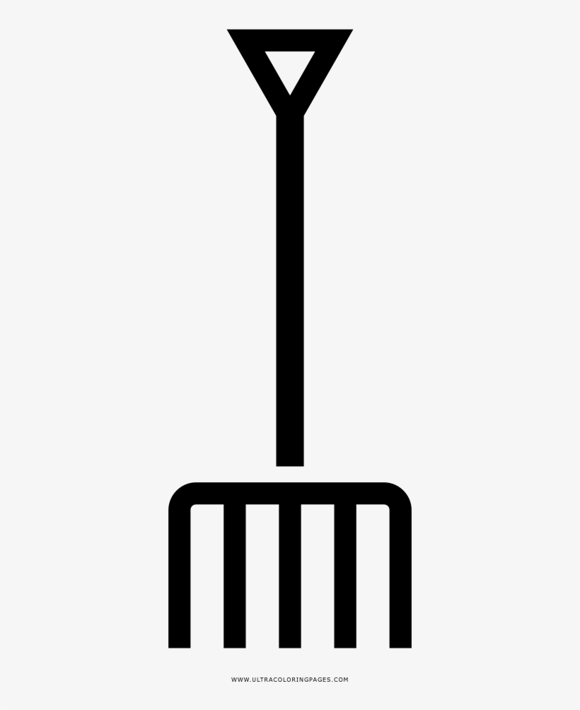 Pitchfork Coloring Page - Pitchfork, transparent png download