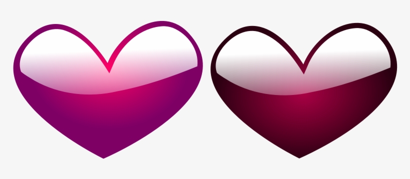 Free Vector Heart1 - Burgundy And Blue Hearts, transparent png download