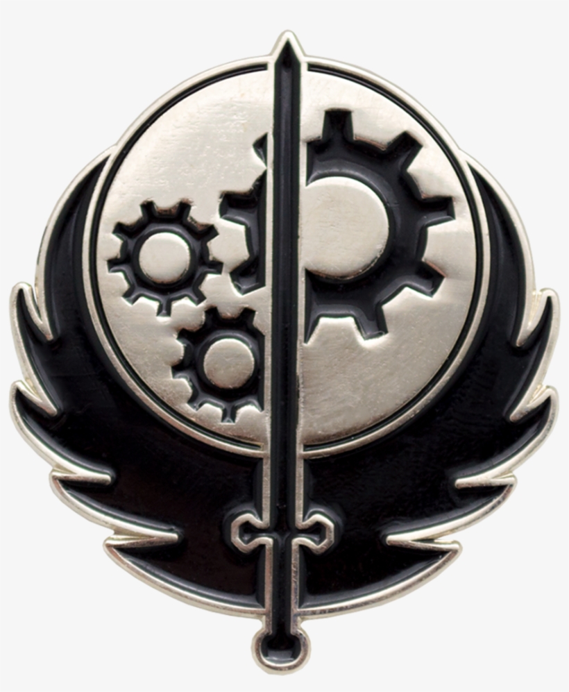 'welcome Soldier' Bos Fallout Enamel Pin - Fallout Brotherhood Of Steel Logo, transparent png download