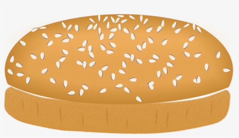 Hamburger Bun Clipart - Hamburger Bun Top, transparent png download