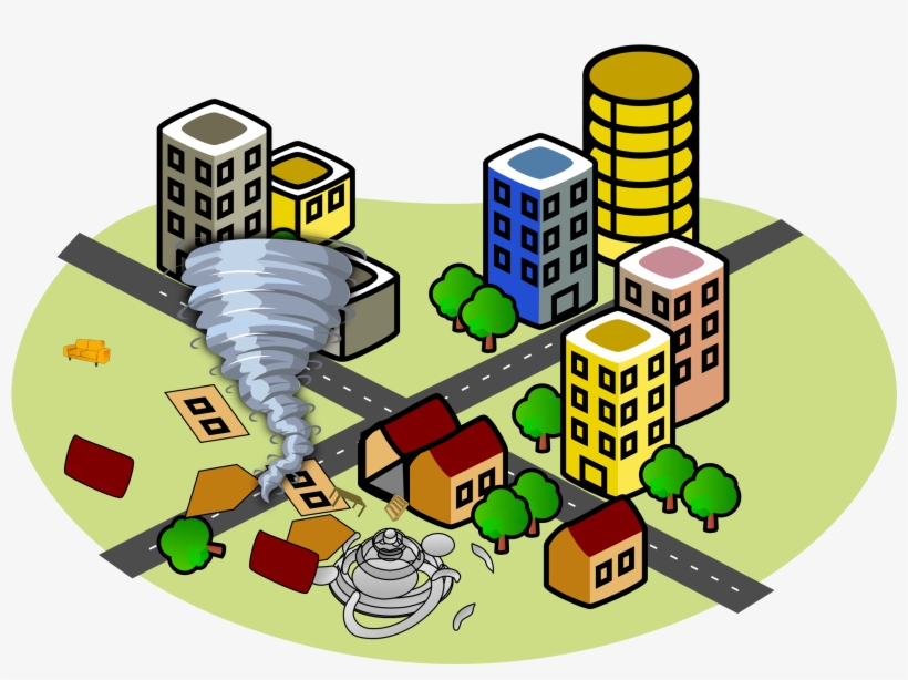 City With A Tornado Svg Freeuse Library - Office Building Clip Art, transparent png download