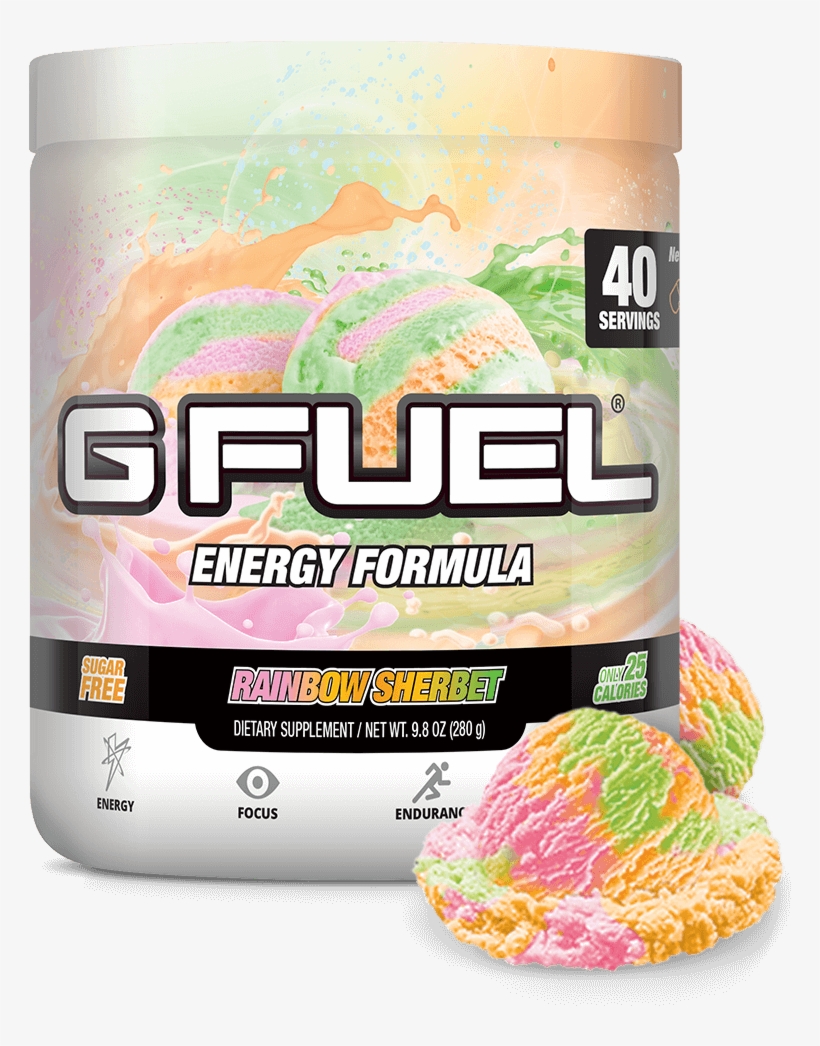 Rainbow Sherbet - G Fuel Pineapple - 40 Servings, transparent png download