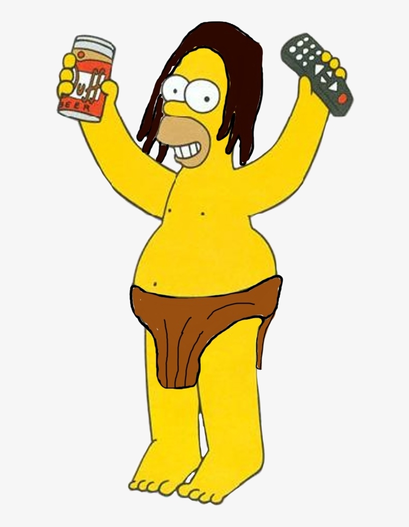 Homer Simpson As Tarzan - Homer Simpson Holding Beer, transparent png download