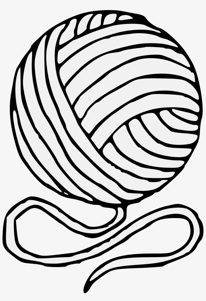 Ball Of Yarn - Ball Of Yarn Drawing Png, transparent png download