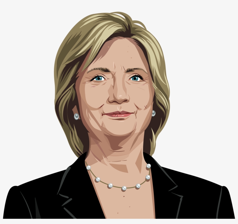 Hillary Clinton Hair Png Banner Black And White Download - Hillary Clinton Cartoon Transparent Background, transparent png download