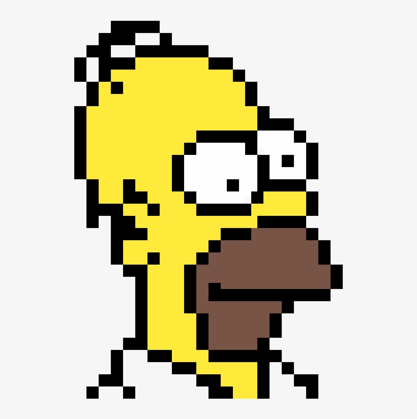 Homer Simpson - Homer Simpson Pixel Art, transparent png download