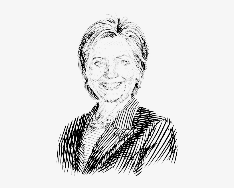 Hillary Clinton 201610004 - Sketch, transparent png download
