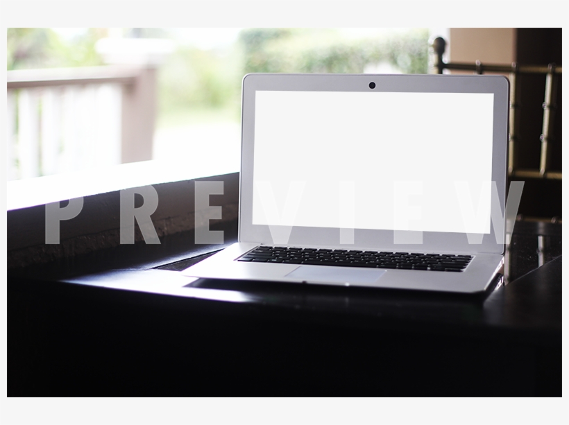 White Laptop Mockup Of A Windows Computer Being Used - Netbook, transparent png download