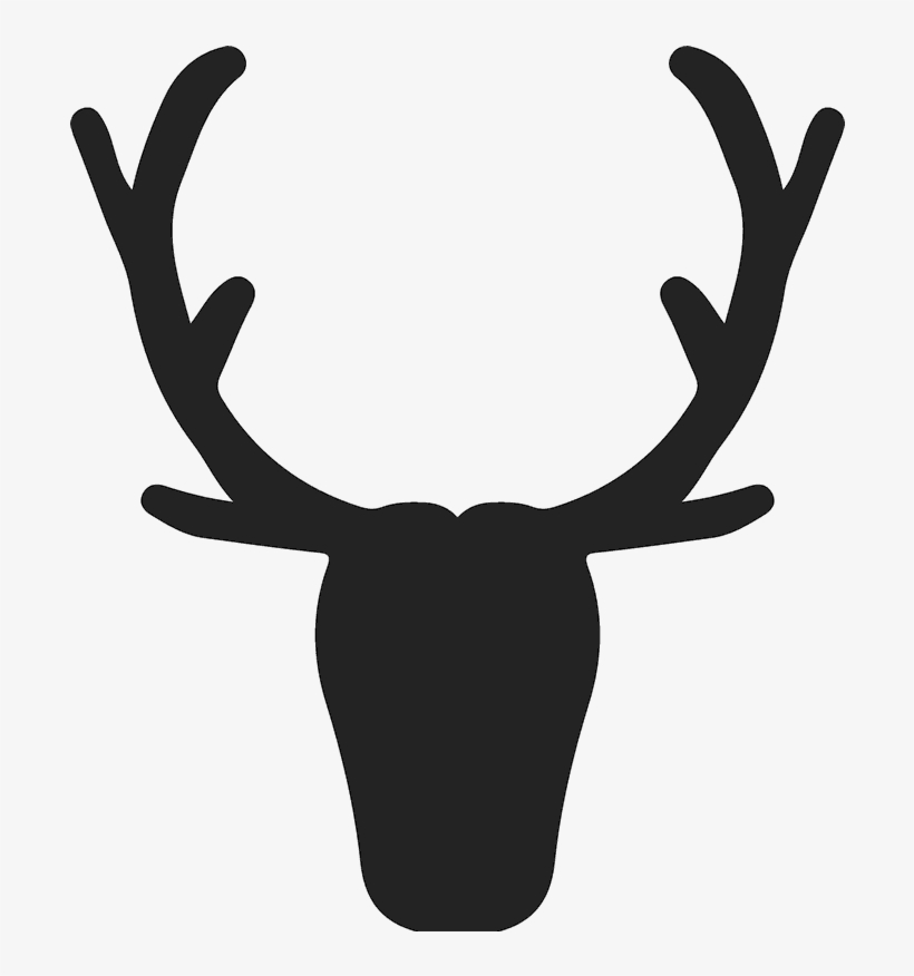 Traditional Antler Silhouette Stamp - Antler, transparent png download