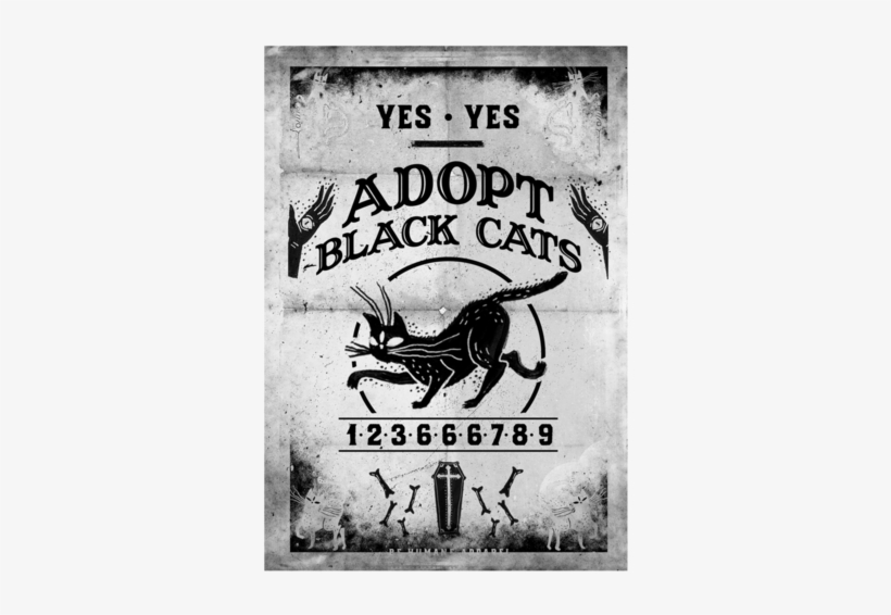 Kitty Ouija Board - Poster, transparent png download