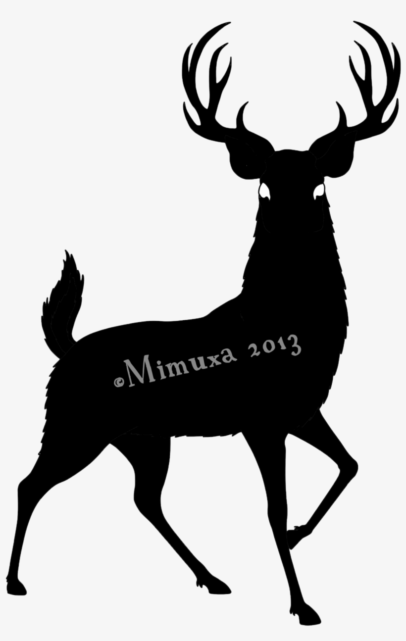 Deer Silhouette By Mimuxa Clipart - Deer Silhouette, transparent png download