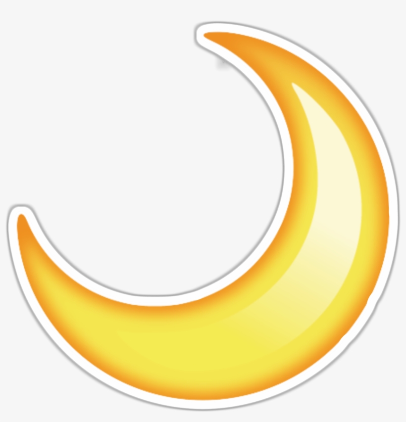 Download Sticker Transparent Moon Png Library Stock Half Moon Emoji