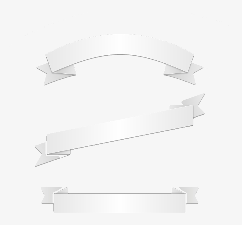 White Ribbon Banner Png - Parallel, transparent png download