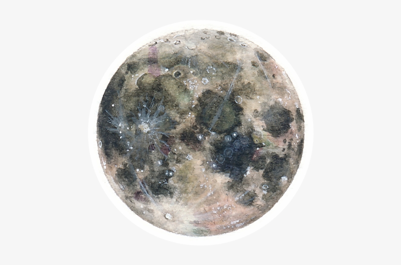 Clipart Moon Watercolor - Tiny Watercolor Drawing, transparent png download