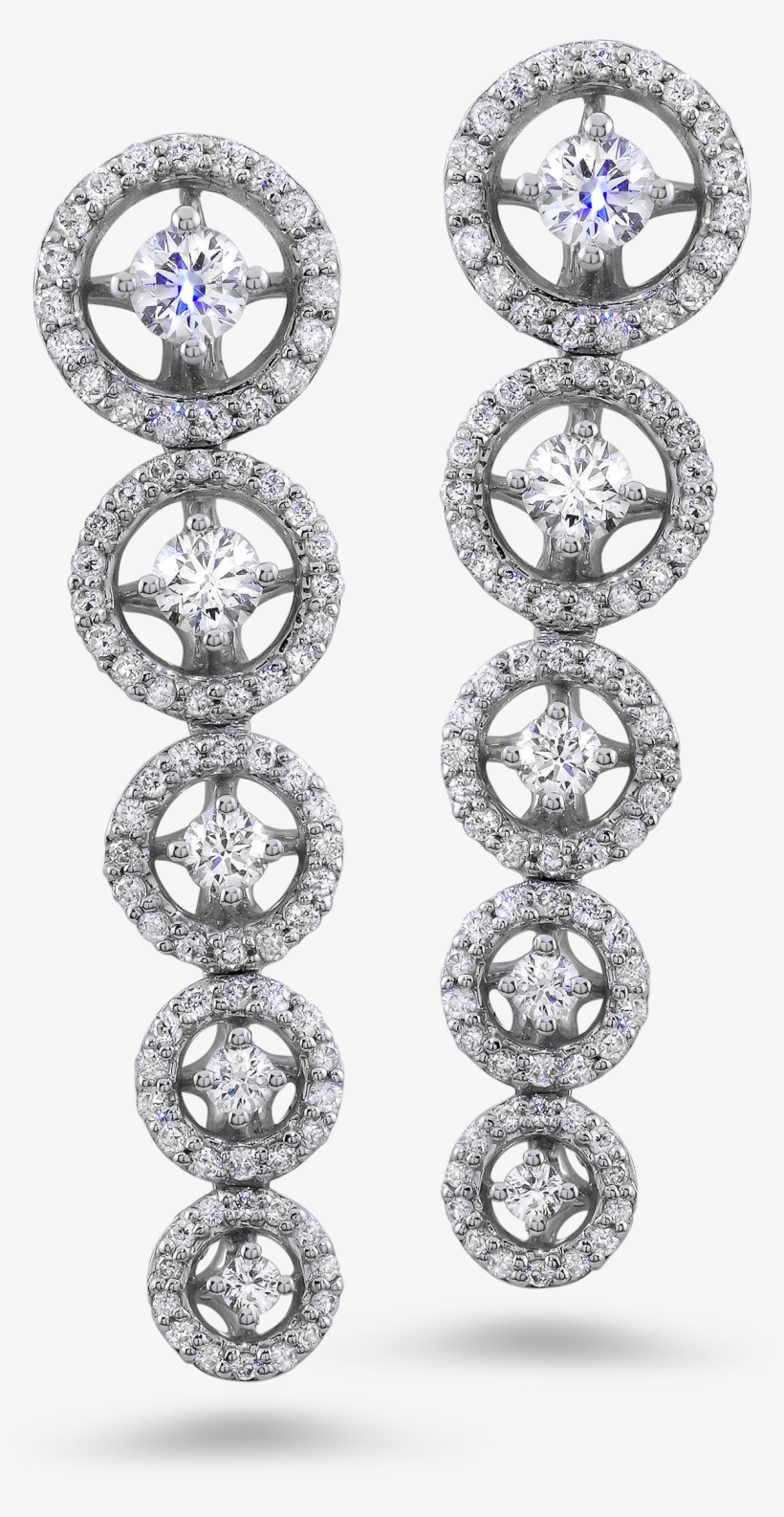 Bar Design Earrings Diamondland - Earring, transparent png download