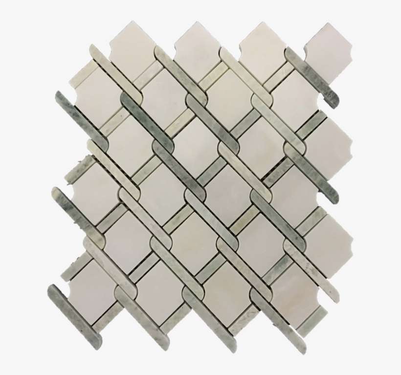 White Absolute With Ming Green Bar Argyle Mosaic - Mosaic, transparent png download