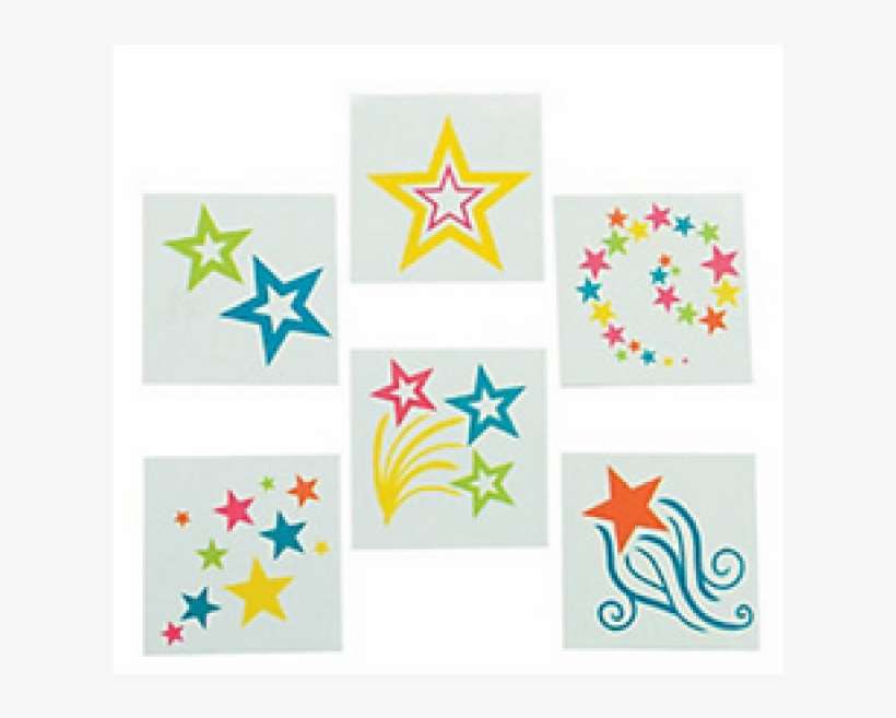 Glow In The Dark Star Tattoos Fun Express Glow In The Dark Star