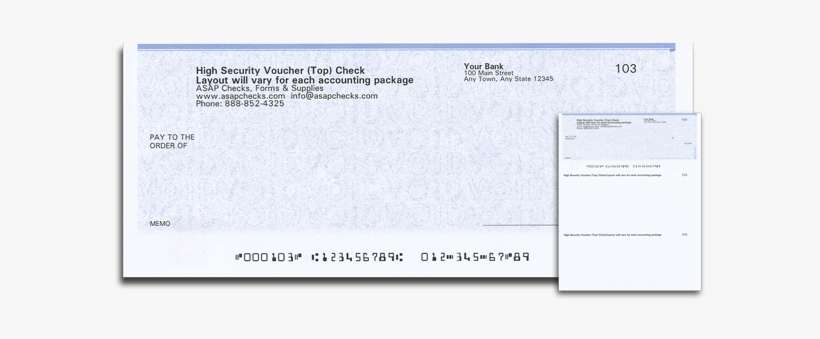 Voucher Check On Top Classic Security - Checks, transparent png download