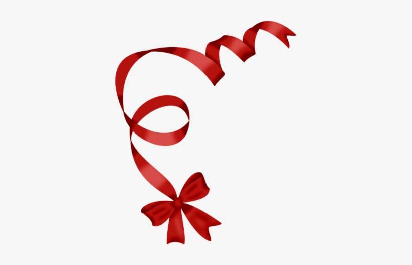 Ax-curly Bow Red - Red Curly Ribbon Clipart, transparent png download