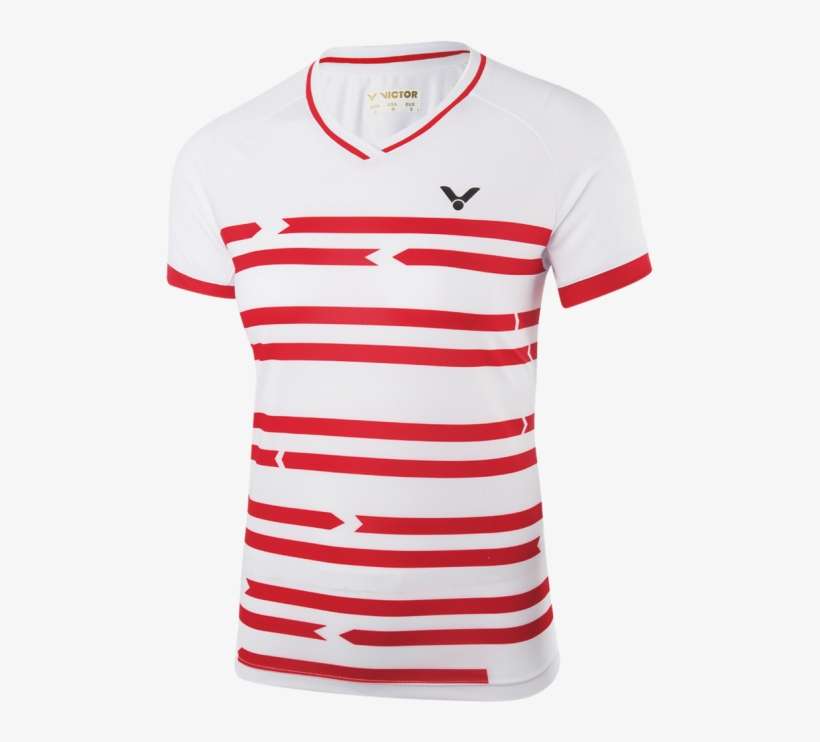 Shirt Denmark Female White 6618 - Victor Denmark White Badminton Shirt, transparent png download