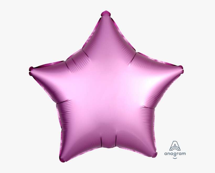Flamingo Pink Balloon - Foil Star Satin, transparent png download