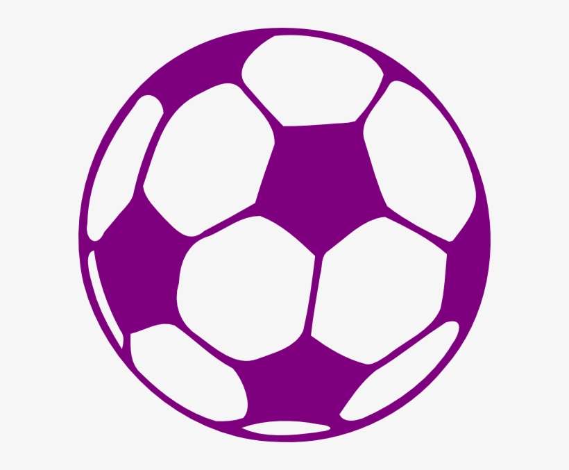 Soccer Clipart Purple - Desenho De Bola De Futebol Para Colorir, transparent png download