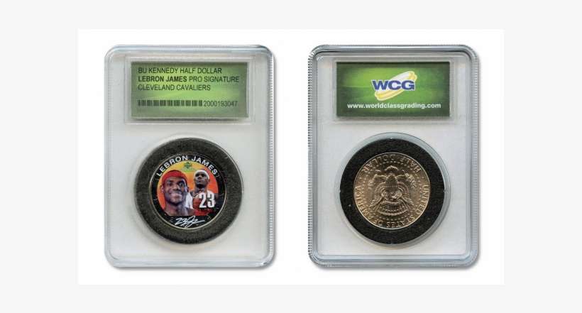 Lebron James Signature Nba Rookie Colorized Jfk Kennedy - Aaron Rodgers Nfl Packers Colorized Jfk Half Dollar, transparent png download