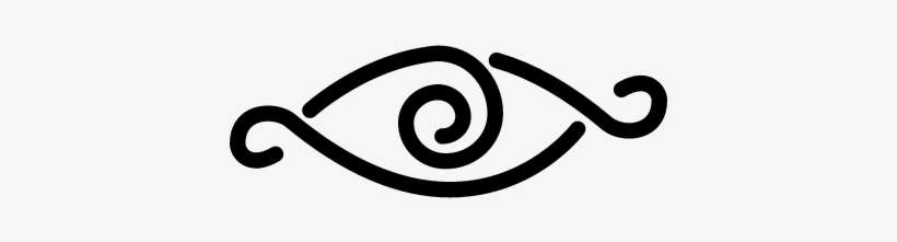 Eye With Curl Lines Design Variant Vector - Eye, transparent png download