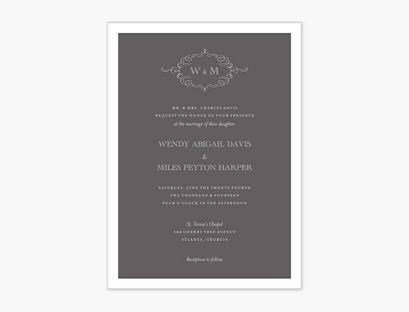 Sophisticated Flourish Invitation - Bachelorette Party, transparent png download