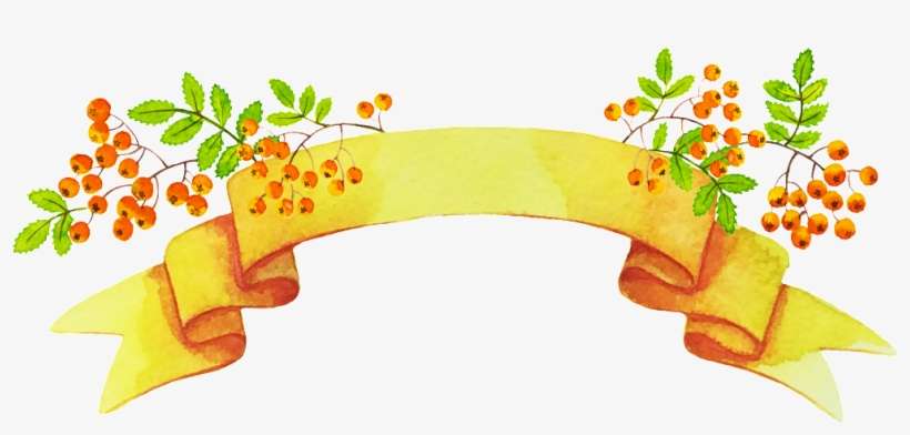 Beautiful Hand Painted Ribbon Green Leaf Png - Portable Network Graphics, transparent png download