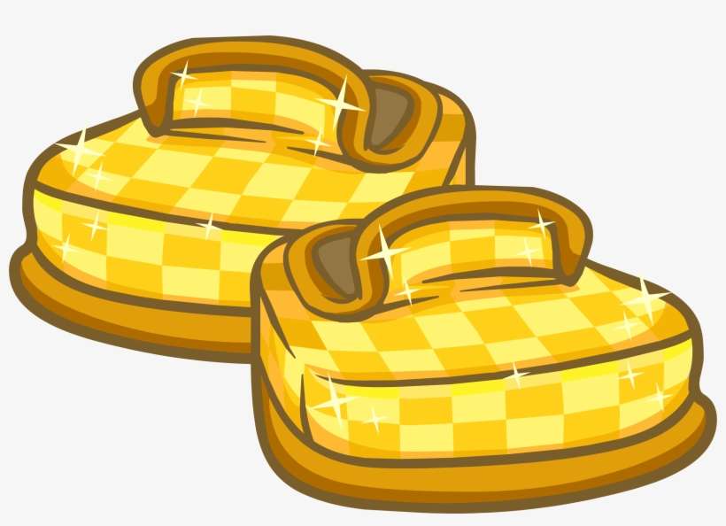 Goldcheckeredshoes - Club Penguin Id Gold, transparent png download