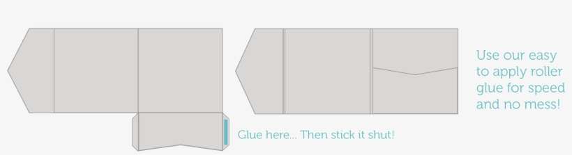 Step 1 Glue Down The Flaps - Pocketfold Template, transparent png download